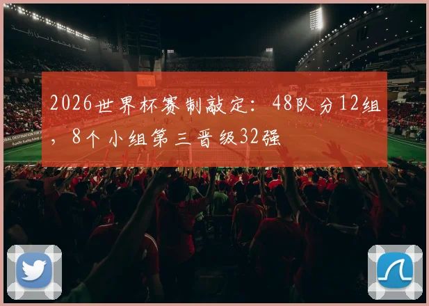 2026世界杯赛制敲定:48队分12组,8个小组第三晋级32强